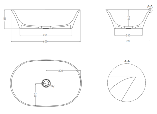 Накладная раковина Salini Mona S-Stone 110821M 60см белый матовый